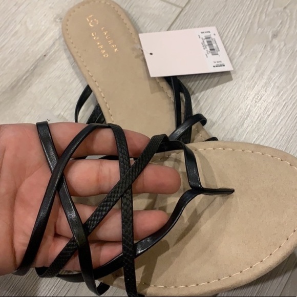 New LC Lauren Conrad Sodalite Strappy Slide Sandal - Picture 5 of 7